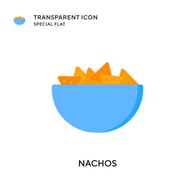 Nachos vektör simgesi. Düz çizim. EPS 10 vektörü.