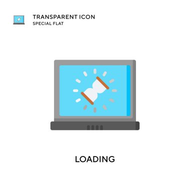 Vektör simgesi yükleniyor. Düz çizim. EPS 10 vektörü.