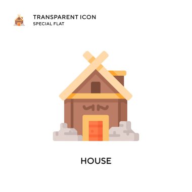 Ev vektör simgesi. Düz çizim. EPS 10 vektörü.