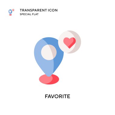 Favori vektör simgesi. Düz çizim. EPS 10 vektörü.