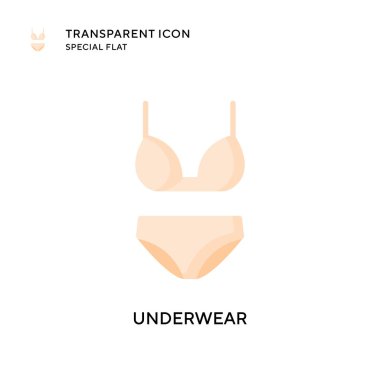 İç çamaşırı vektör simgesi. Düz çizim. EPS 10 vektörü.