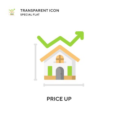 Vektör simgesini yükselt. Düz çizim. EPS 10 vektörü.