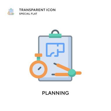 Vektör simgesi planlanıyor. Düz çizim. EPS 10 vektörü.