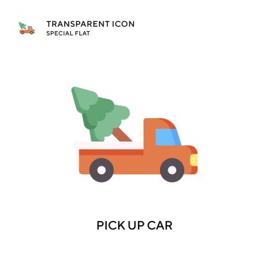 Araba vektör simgesi al. Düz çizim. EPS 10 vektörü.