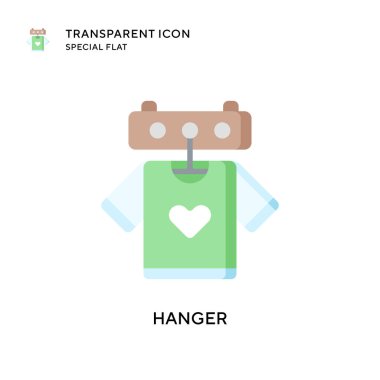 Askı vektör simgesi. Düz çizim. EPS 10 vektörü.