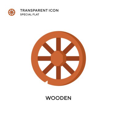 Tahta vektör simgesi. Düz çizim. EPS 10 vektörü.