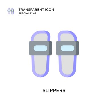 Terlik vektör simgesi. Düz çizim. EPS 10 vektörü.