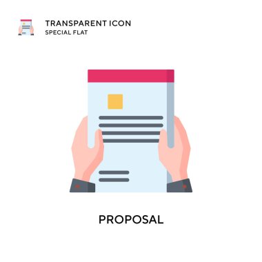 Teklif vektör simgesi. Düz çizim. EPS 10 vektörü.