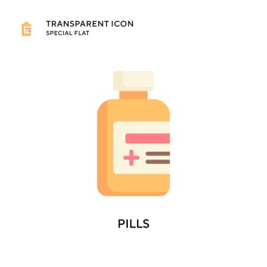 İlaç vektör ikonu. Düz çizim. EPS 10 vektörü.