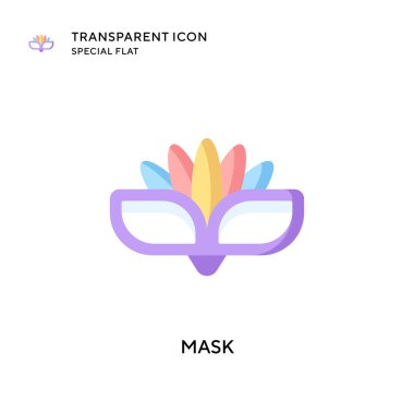 Maske vektör simgesi. Düz çizim. EPS 10 vektörü.