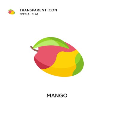 Mango vektör simgesi. Düz çizim. EPS 10 vektörü.