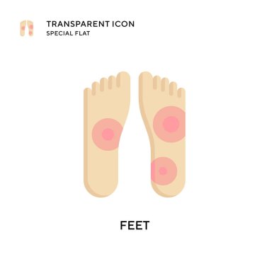 Ayak vektör simgesi. Düz çizim. EPS 10 vektörü.