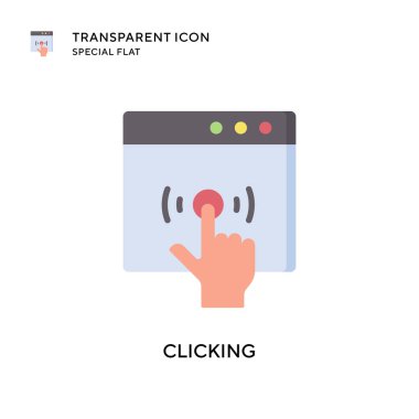 Vektör simgesine tıklıyorum. Düz çizim. EPS 10 vektörü.