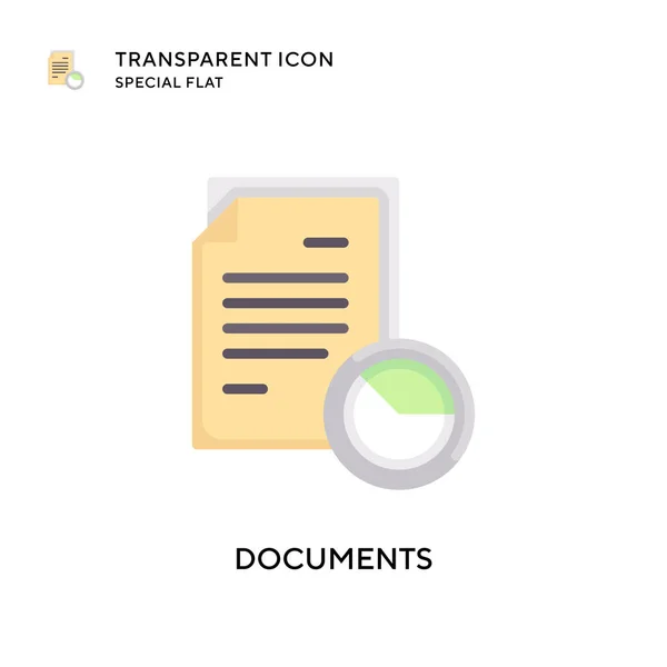 Icône Vectorielle Documents Illustration Style Plat Vecteur Eps — Image vectorielle