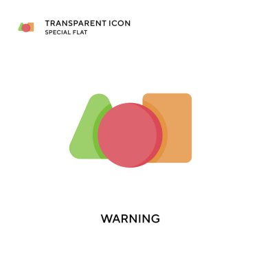 Uyarı vektör simgesi. Düz çizim. EPS 10 vektörü.