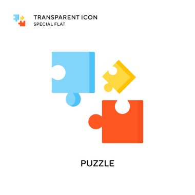 Bulmaca vektör simgesi. Düz çizim. EPS 10 vektörü.