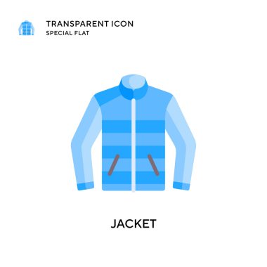 Ceket vektör simgesi. Düz çizim. EPS 10 vektörü.