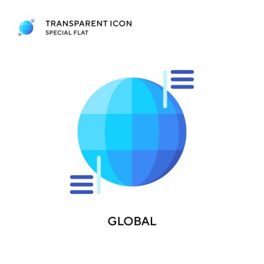 Küresel vektör simgesi. Düz çizim. EPS 10 vektörü.