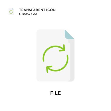 Dosya vektör simgesi. Düz çizim. EPS 10 vektörü.