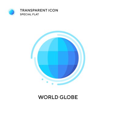 Dünya küresel vektör simgesi. Düz çizim. EPS 10 vektörü.