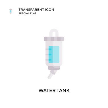 Su tankı vektör simgesi. Düz çizim. EPS 10 vektörü.