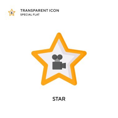 Yıldız vektör simgesi. Düz çizim. EPS 10 vektörü.