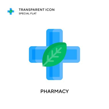Eczane vektör ikonu. Düz çizim. EPS 10 vektörü.