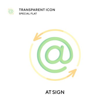 İşaret vektör simgesinde. Düz çizim. EPS 10 vektörü.