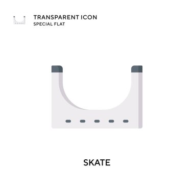 Kaykay vektör simgesi. Düz çizim. EPS 10 vektörü.