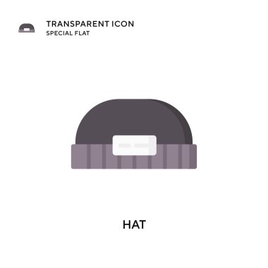 Şapka vektör simgesi. Düz çizim. EPS 10 vektörü.