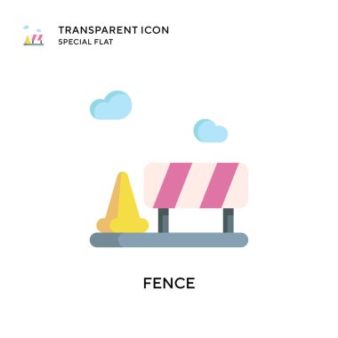 Çit vektör simgesi. Düz çizim. EPS 10 vektörü.