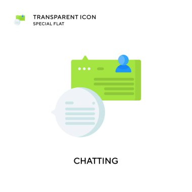 Sohbet vektörü simgesi. Düz çizim. EPS 10 vektörü.