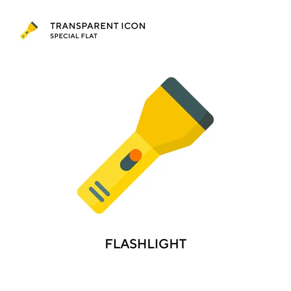 Taschenlampen Vektorsymbol Flache Illustration Eps Vektor — Stockvektor