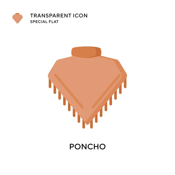 Poncho Vector Icon Flat Style Illustration Eps Vector — Stock Vector