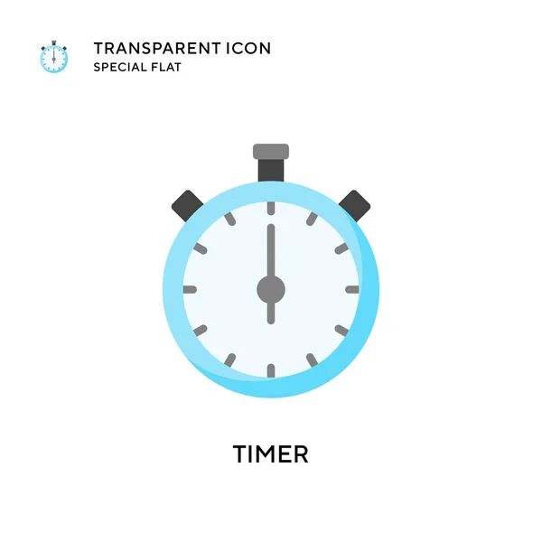 Timer vector icon. Flat style illustration. EPS 10 vector.