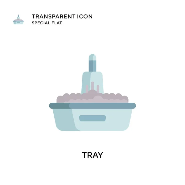 Tray vector icon. Flat style illustration. EPS 10 vector. — Stock Illustration Tray Vector Icon Flat Style Illustration Eps Vector Stock Illustration