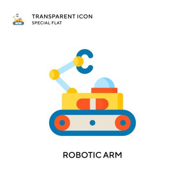 Robot kol vektör simgesi. Düz çizim. EPS 10 vektörü.