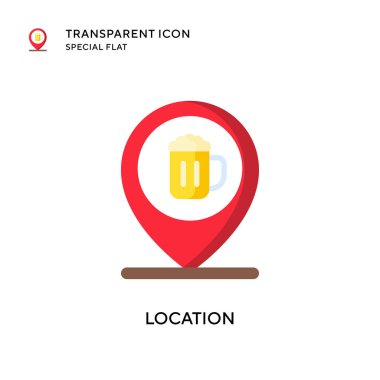 Konum vektör simgesi. Düz çizim. EPS 10 vektörü.