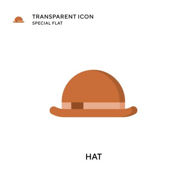 Şapka vektör simgesi. Düz çizim. EPS 10 vektörü.