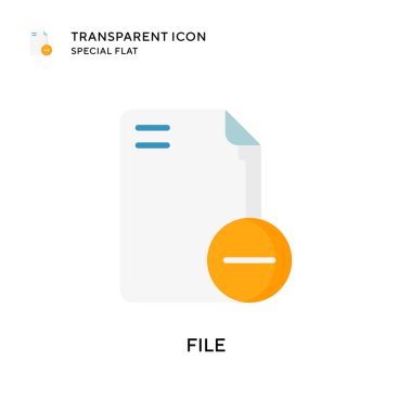Dosya vektör simgesi. Düz çizim. EPS 10 vektörü.