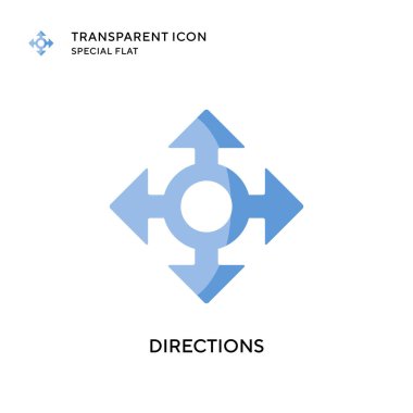 Yönler vektör simgesi. Düz çizim. EPS 10 vektörü.