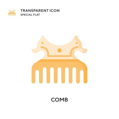 Tarak vektör simgesi. Düz çizim. EPS 10 vektörü.