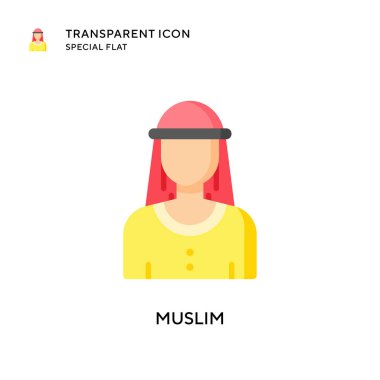 Müslüman vektör simgesi. Düz çizim. EPS 10 vektörü.