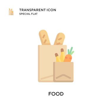 Yiyecek vektör simgesi. Düz çizim. EPS 10 vektörü.