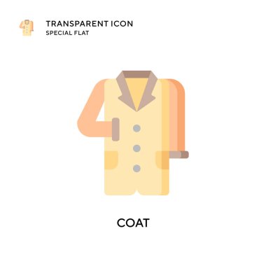 Ceket vektör simgesi. Düz çizim. EPS 10 vektörü.