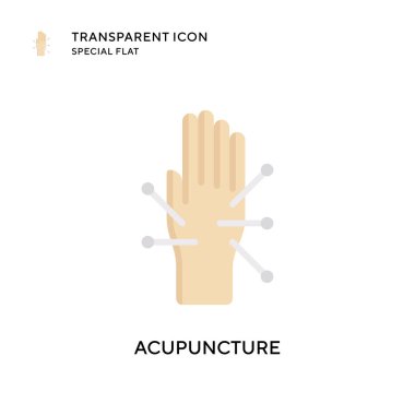 Akupunktur vektör simgesi. Düz çizim. EPS 10 vektörü.