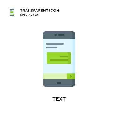 Metin vektör simgesi. Düz çizim. EPS 10 vektörü.