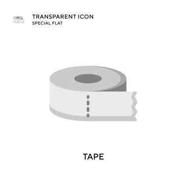 Teyp vektör simgesi. Düz çizim. EPS 10 vektörü.