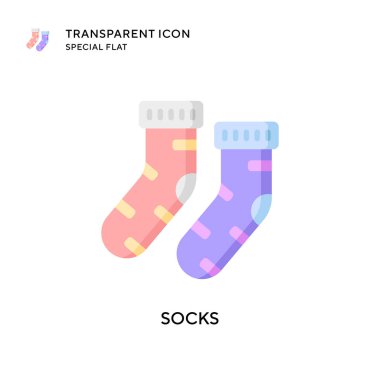 Çorap vektör ikonu. Düz çizim. EPS 10 vektörü.