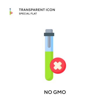 Gmo vektör simgesi yok. Düz çizim. EPS 10 vektörü.